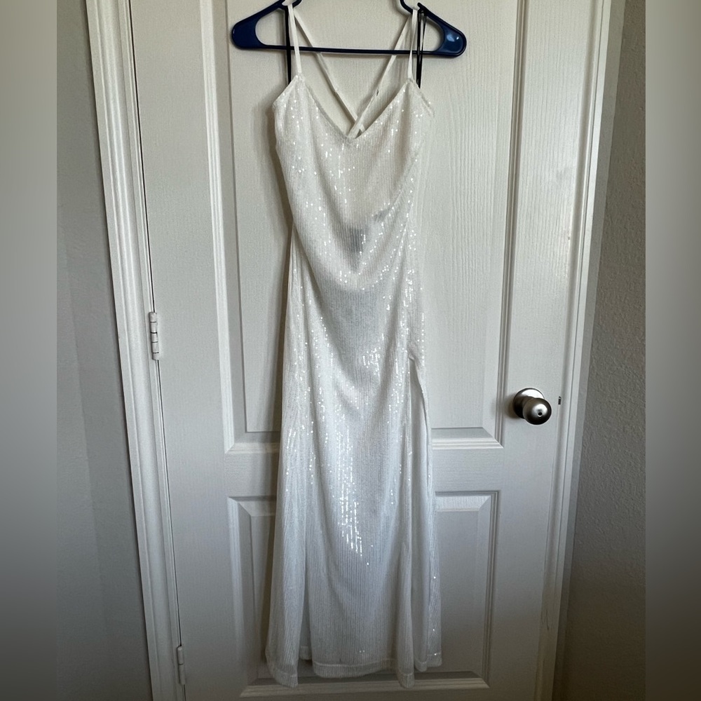Forever 21 high split sequin dress